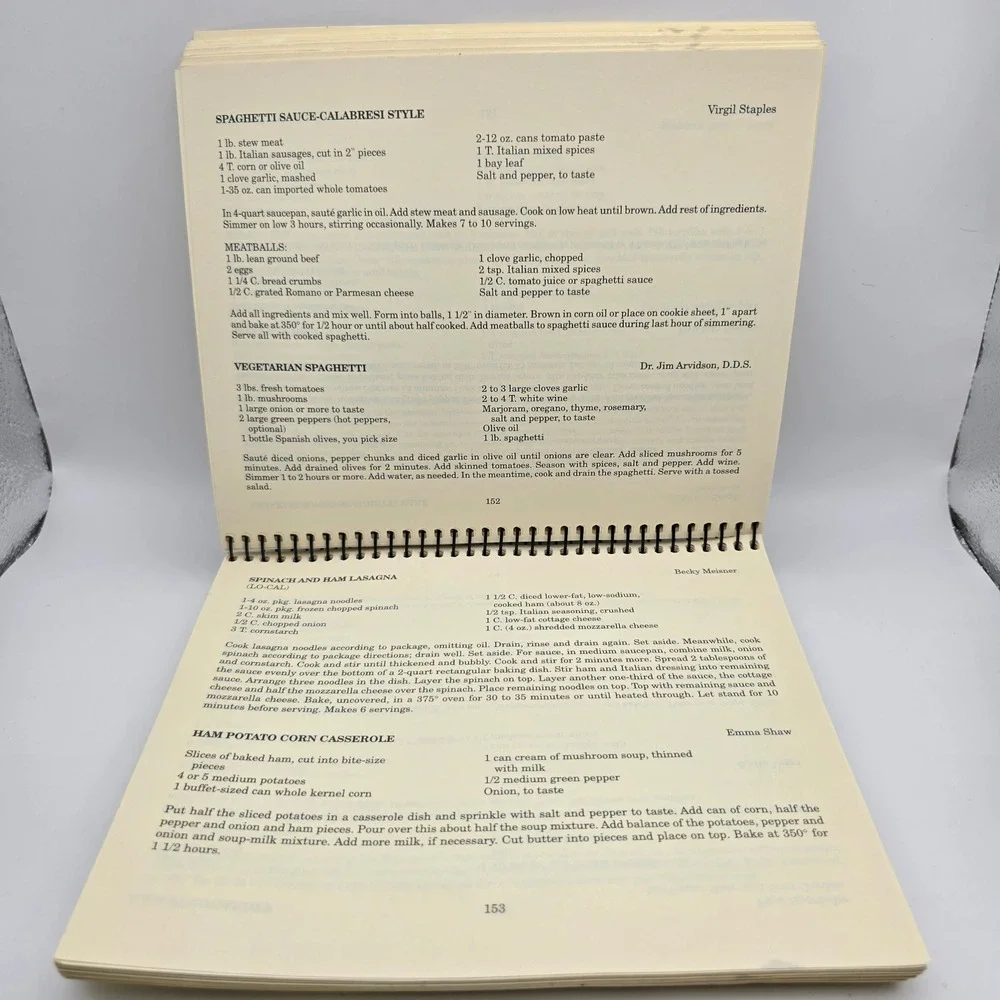 McGregor Historical Society Cookbook Iowa Community Recipes Vintage Spiral Bound